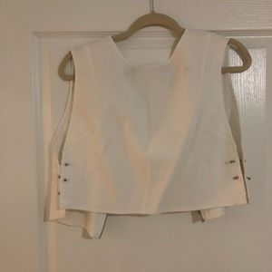 Kendall & Kylie white structured top